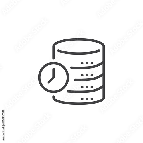 Real-Time Data line icon