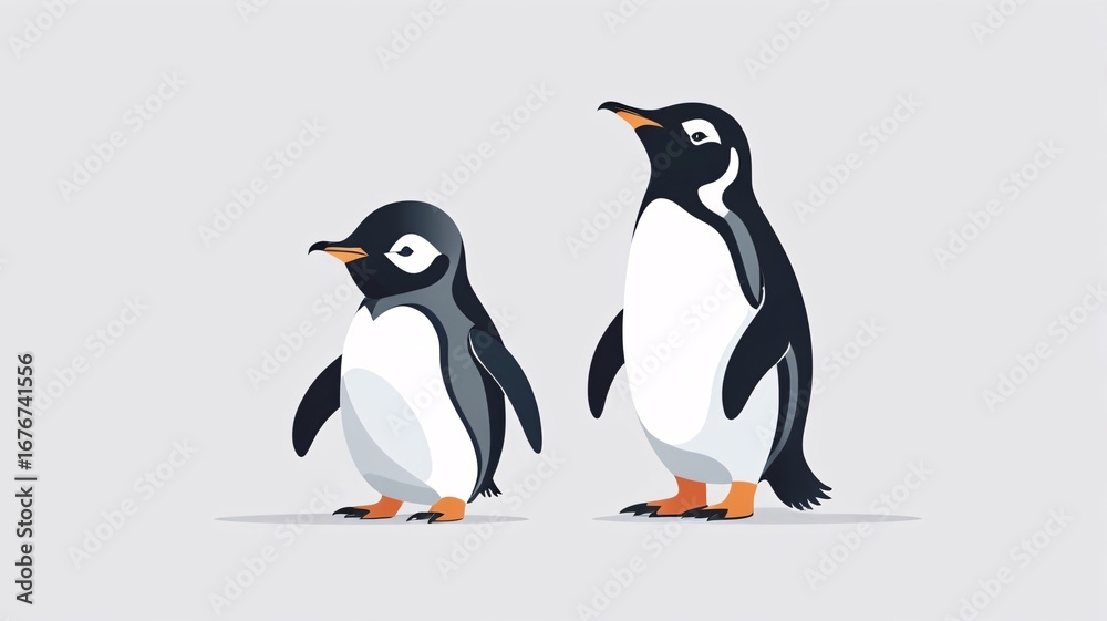 Obraz premium かわいいペンギンのイラスト