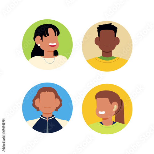 Avatars or profile pictures on social media