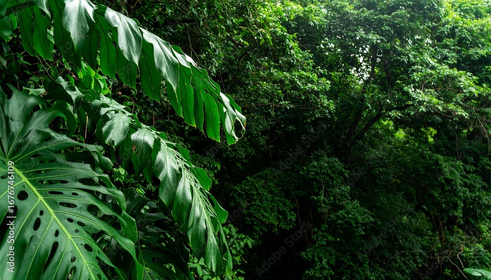 Fototapeta premium Lush tropical foliage