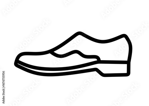 men's shoe icon vector with line design