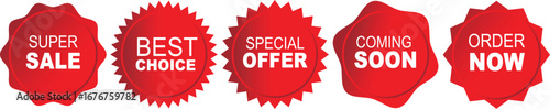 Retail Labels with Super Sale Best Choice and Special Offers