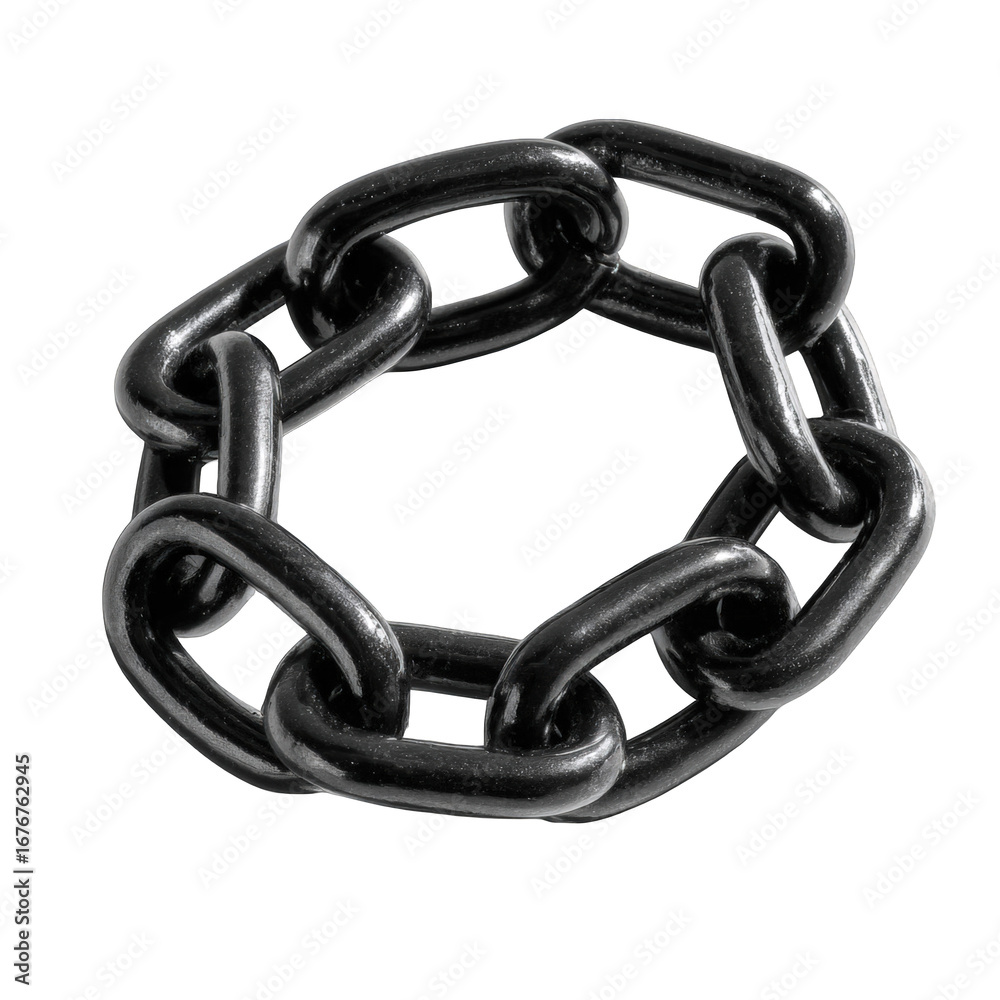 Obraz premium Circular heavy-duty chain