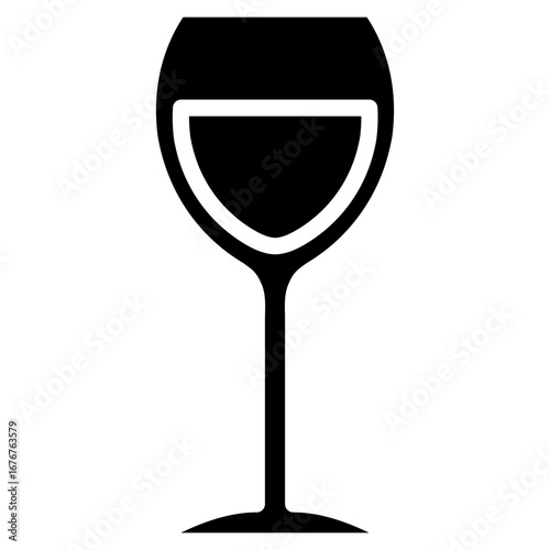 Wine Glass  Icon Element For Design