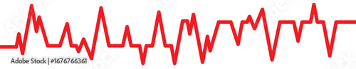 Heartbeat line symbol. heart rate pulse sign. vector illustration on transparent background.