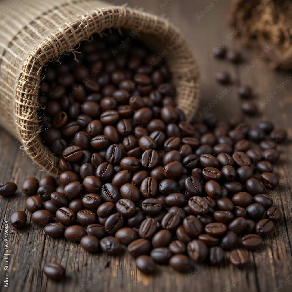 Obraz premium Organic Coffee Beans Close-up