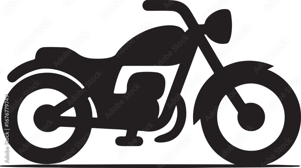 Fototapeta premium Classic motorcycle silhouette icon