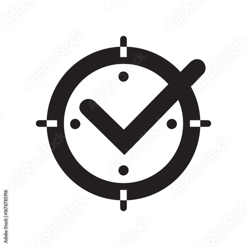 Minimal Black and White Clock for Time Management