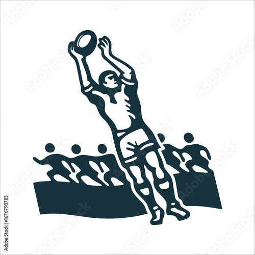 rugby, lineout, hooker, throw, ball, sport, illustration, graphic, team, athlete, game, vector, design, competition rugby, lineout, hooker, illustration, sport