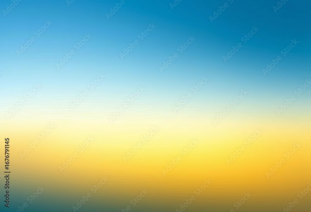 Naklejka premium Subtle blue-to-yellow ombre, serene and peaceful , abstract, subtlety
