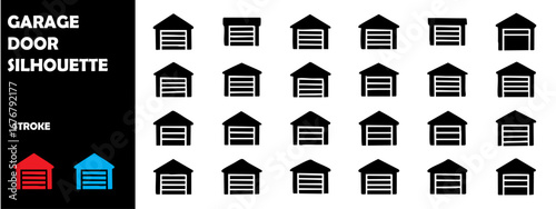 Garden Gnome Silhouette Vector Icons – Decorative Figurine, Lawn Ornament, Fantasy Set