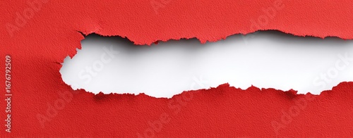 Wallpaper Mural Torn red paper with a white center Torontodigital.ca