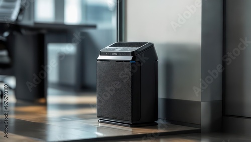 Modern air purifier in office (1)
