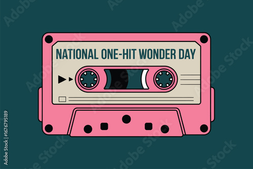 National One-Hit Wonder Day With a Retro Cassette Design