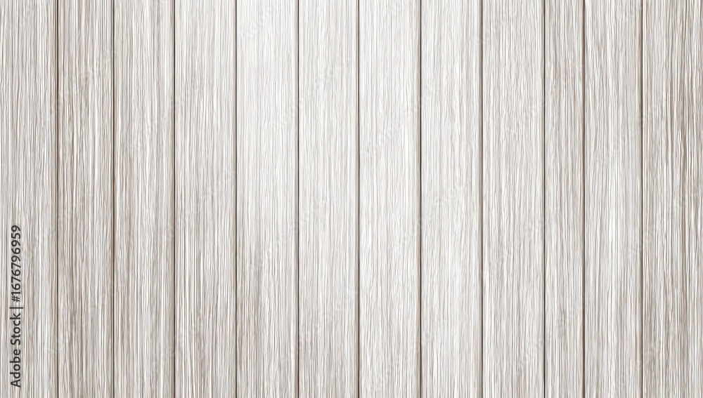 Naklejka premium Light gray wooden planks in horizontal rows. Close-up view of wood grain texture