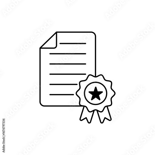 patent icon outline editable stroke line drawing eps