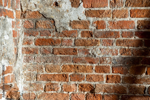 ancient imperial red brick wall