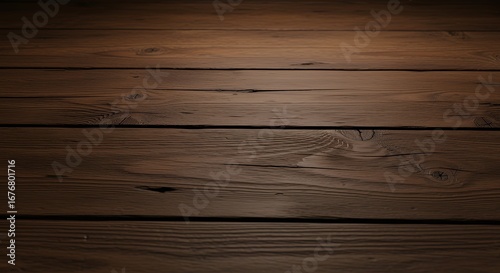Dark Wooden Floor Surface with Rich Grain and Texture in Indoor Setting