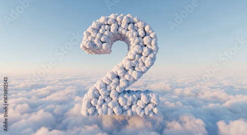 Cloud Number Two in Sky Surrounded by Soft Clouds and Blue Sky