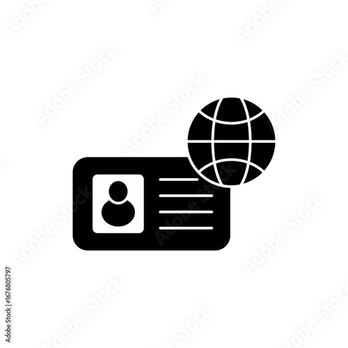 visa icon outline editable stroke line drawing eps