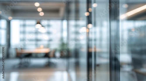 Wallpaper Mural Modern office interior with glass walls and contemporary design elements in a city setting Torontodigital.ca