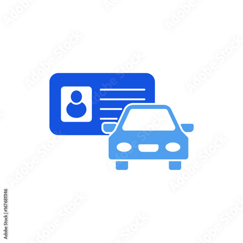 driving license icon outline editable stroke line drawing eps