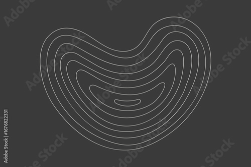 Curved organic lines. Abstract vector composition for decorative layouts and digital art.