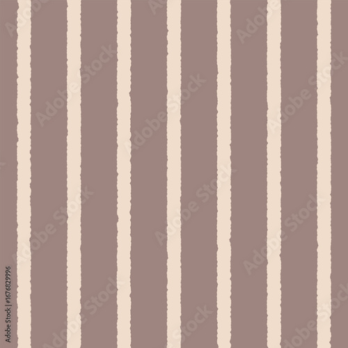 Seamless rough stripe design with beige lines on a muted taupe background. Stylish and versatile for textile and graphic use.