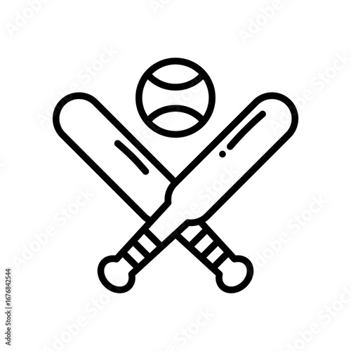 Baseball line icon