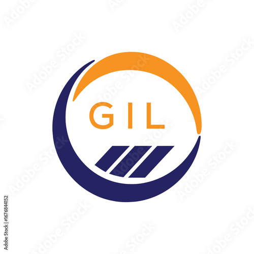 GIL Modern Company logo. GIL  Abstract Circle Company logo design for entrepreneur and business. GIL Branding best icon Business Branding.
