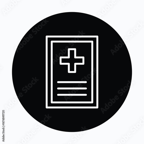 Hospital Signboard, Medical Icon Sign Vector Icon, Isolated Vector Circular Style Icon,