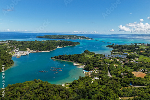 Warumi Bridge (ワルミ大橋) with View of Kouri Island (古宇利島), Okinawa, Japan