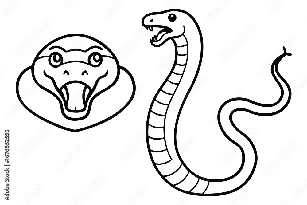 Naklejka premium snake vector illustration