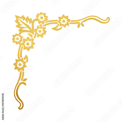 golden corner ornament - 63