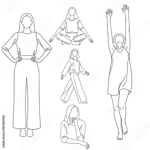 Minimalist Motion Woman Generative AI