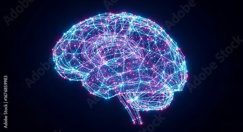 Human Brain Neural Network Visualization.