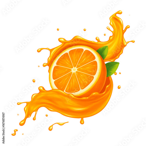orange and splash