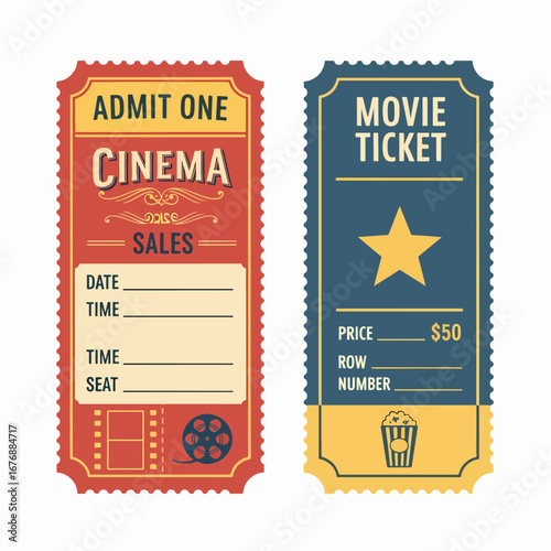 Cinema ticket, admit one tickets