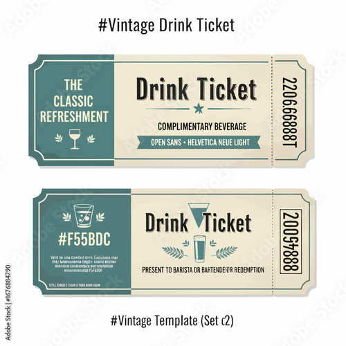 Admit one ticket, Ticket, Drink Ticket