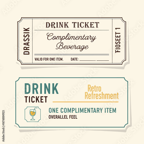 Vintage Drink tickets, Coupon