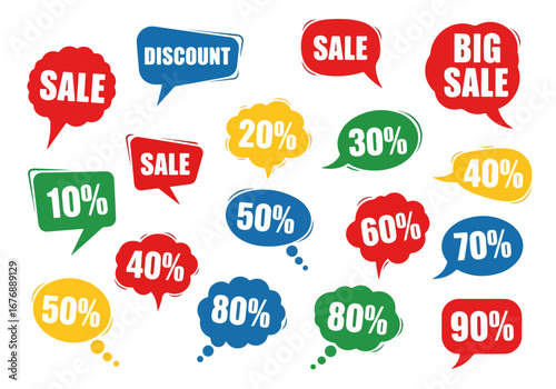 Set of discount labels