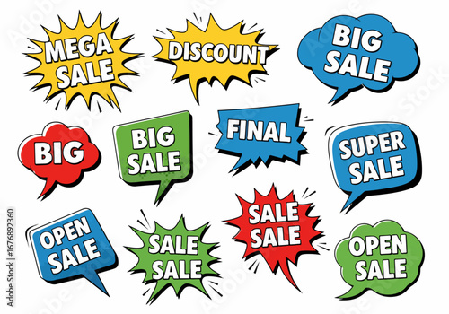 Set of discount labels