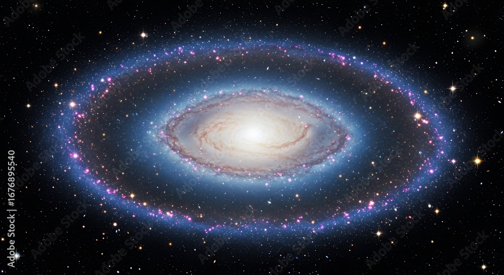Fototapeta premium Galaxy ring structure in space