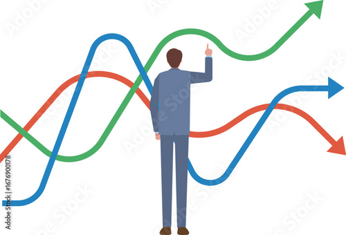 相場を予想する男性
