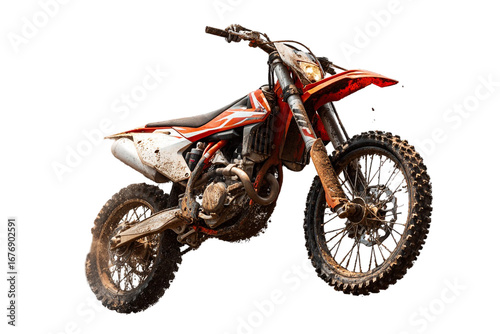 High-Performance Motocross Bike - Transparent Background