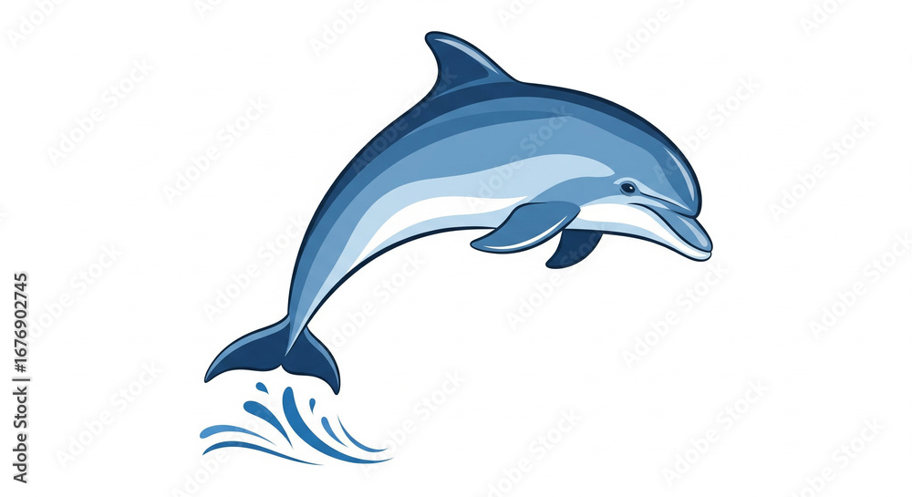 Fototapeta premium dolphin isolated on white background