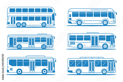 A vector illustration of a  double decker bus, an iconic symbol of London city public transportation