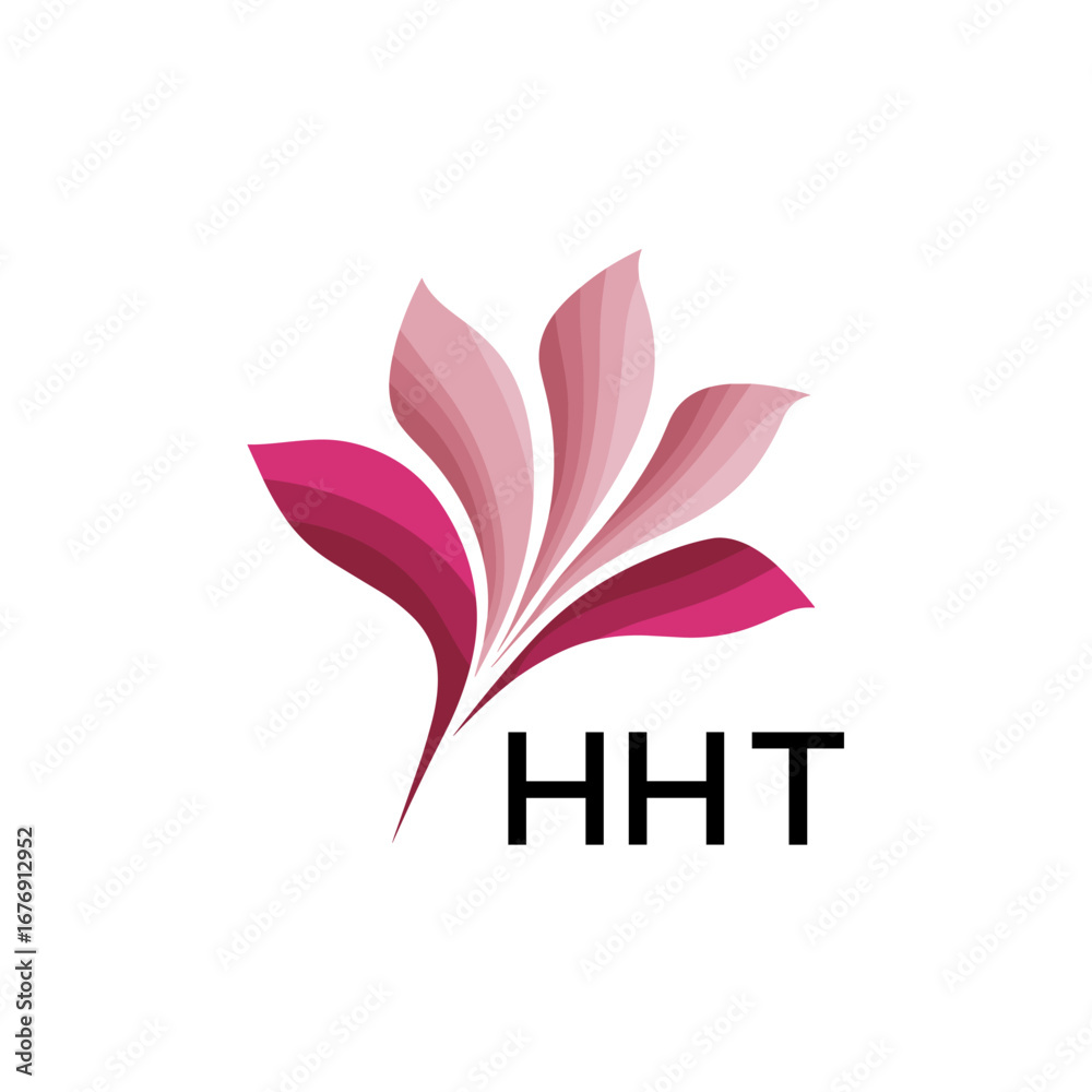 Obraz premium HHT Elegant Floral Abstract Logo Design, HHT Later Logo, Creative Minimal Nature Logo 