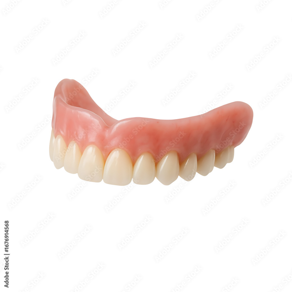 Obraz premium Dentures False Teeth Isolated on White Background