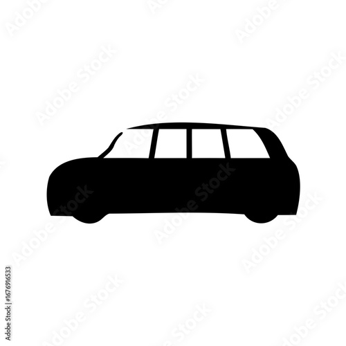 black car isolated on white
